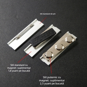 Ecuson de nume pentru angajați din aliaj de aluminiu, personalizat