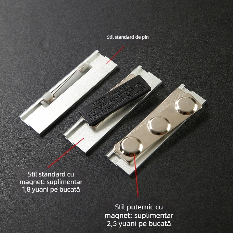 Ecuson de nume pentru angajați din aliaj de aluminiu, personalizat