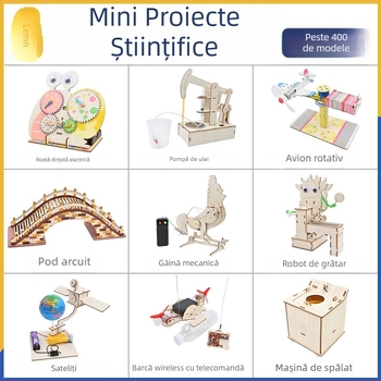 Set din lemn pentru învățarea științelor pentru copii: experimente de fizică DIY
