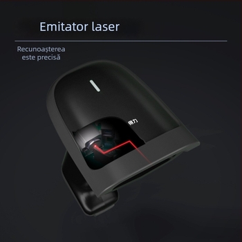 Deli 14880S scanner portabil îmbunătățit pentru coduri de bare, USB cablat, potrivit pentru logistică și supermarketuri, negru