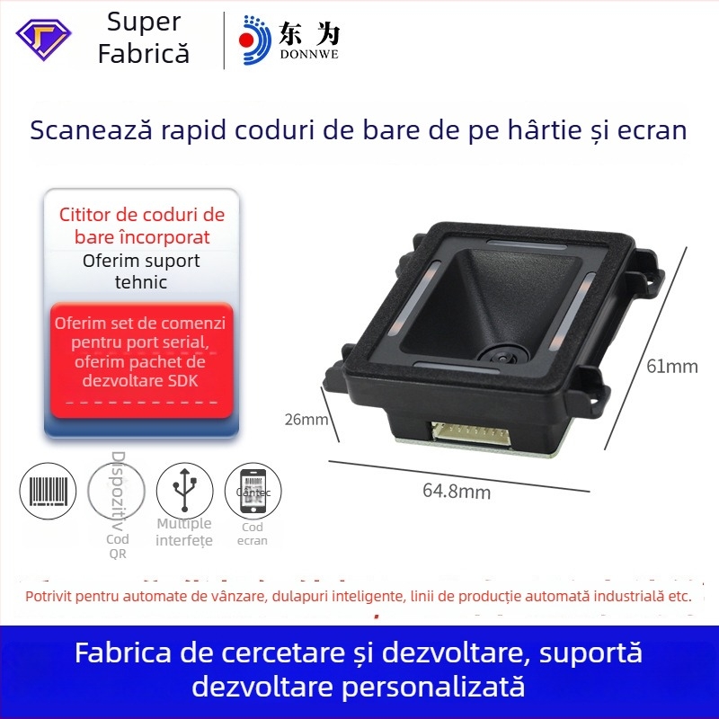 EP8280L modul de scanare 2D încorporat pentru echipament de autoservire cu control de acces prin coduri de bare