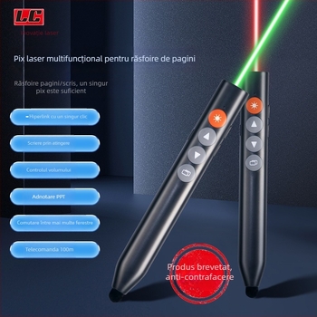 Fleck stilou laser pentru schimbarea paginilor, scriere pe touchscreen, telecomandă PPT, toate într-un singur marker inteligent pentru tablă