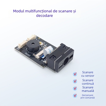 GM65 modul de scanare a codurilor de bare cu detecție automată, Plug-and-Play, scanare QR încorporată, simplă