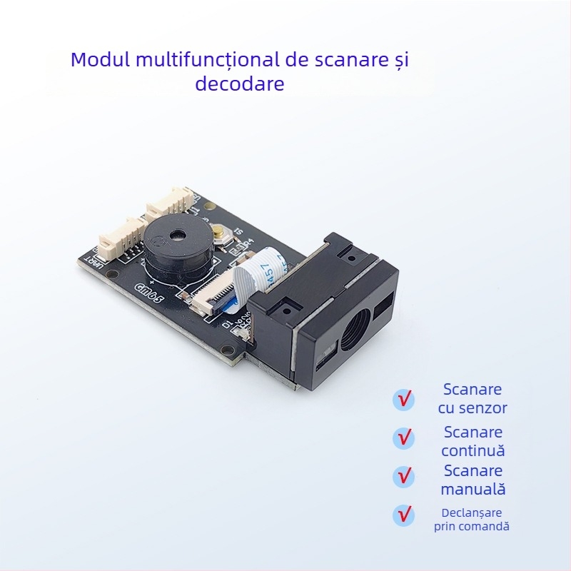 GM65 modul de scanare a codurilor de bare cu detecție automată, Plug-and-Play, scanare QR încorporată, simplă