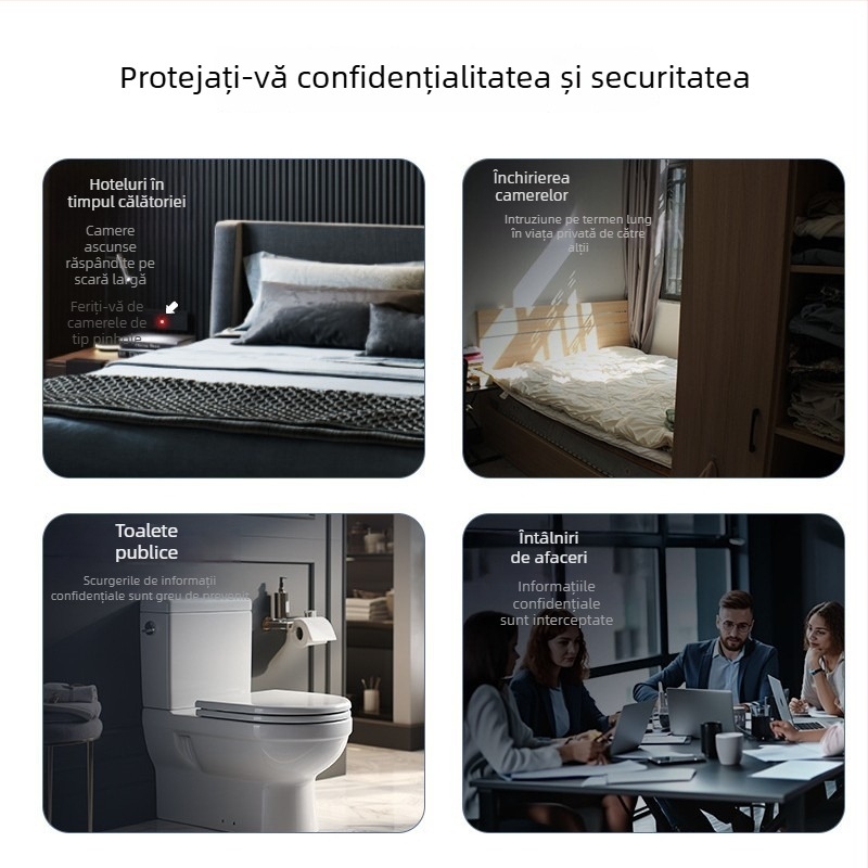 Detector pentru camere de hotel cu scanare infraroșie inteligentă și alarmă