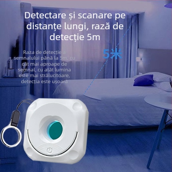Detector anti-spion pentru camere ascunse cu detecție infraroșu — portabil pentru călătorii