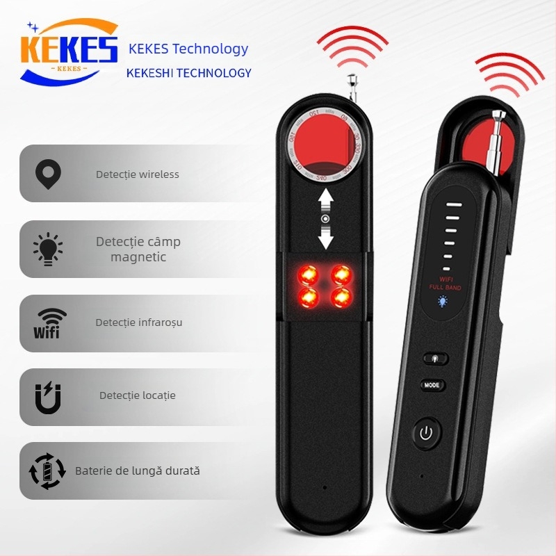 Detector de camere T01 cu semnal GPS wireless și scanare infraroșie pentru hoteluri