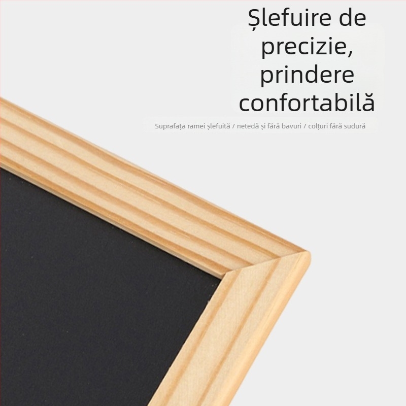 Tabla mică cu cadru din lemn, unidirecțională, pentru scriere, mesaje și meniuri, tablă de desene pentru copii, nemagnetică