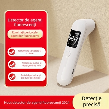 Detector digital cu afișaj pentru agenți fluorescenți de albire în absorbante și haine pentru bebeluși, cu lumină UV