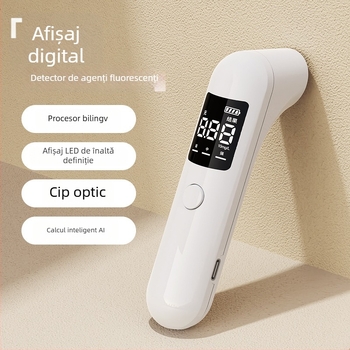 Detector digital cu afișaj pentru agenți fluorescenți de albire în absorbante și haine pentru bebeluși, cu lumină UV
