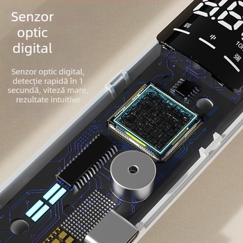 Detector digital cu afișaj pentru agenți fluorescenți de albire în absorbante și haine pentru bebeluși, cu lumină UV