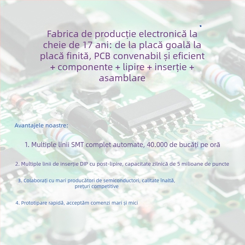 Proiectare și dezvoltare placă de bază pentru detectarea bancnotelor și numărătoare de bancnote, PCB și asamblare SMT