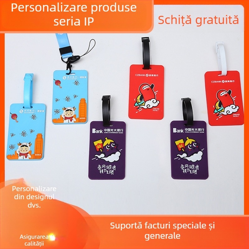 Etichetă de nume din PVC, cu design personalizat și husă pentru card