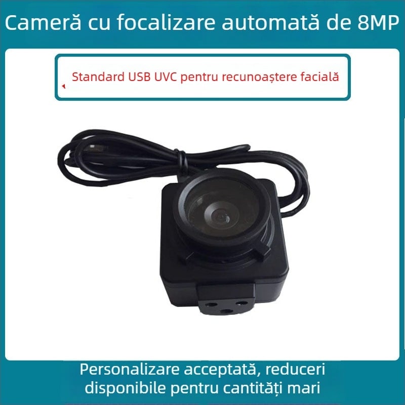 Modul de cameră USB cu autofocus de 8 MP, obiectiv ultra-wide, fără driver, cameră industrială HD cu microfon încorporat