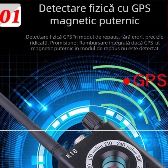 K18 Detector de semnale wireless pentru detectarea camerelor de supraveghere și urmărire cu scanare GPS