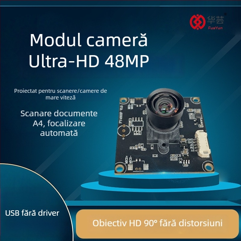 Modul cameră USB de 48 MP – fără driver, 4K real, pentru scanarea și capturarea de imagini detaliate ale actelor de identitate (8000x6000, 30fps)