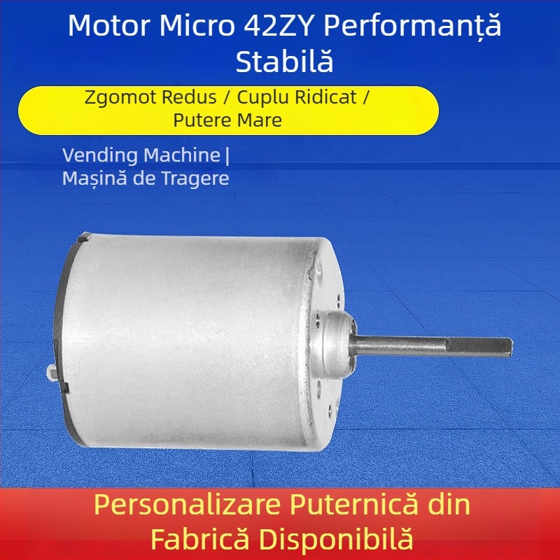 Micro motor DC cu perii pentru numărătoare de bancnote, 24V, 42×48 mm, MR-42ZY
