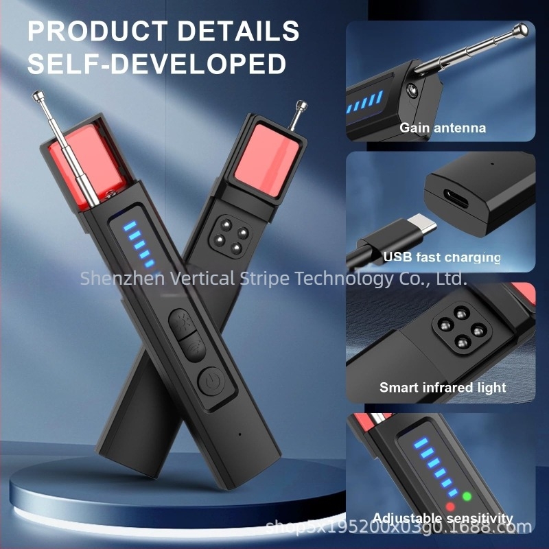 Detector wireless pentru camere cu scanare infraroșie, pentru camere ascunse în hoteluri