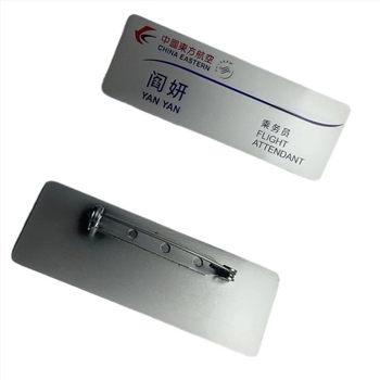 Insigne pentru angajați ai unei companii aeriene, din oțel inoxidabil, cu plăcuțe de nume și logo personalizate