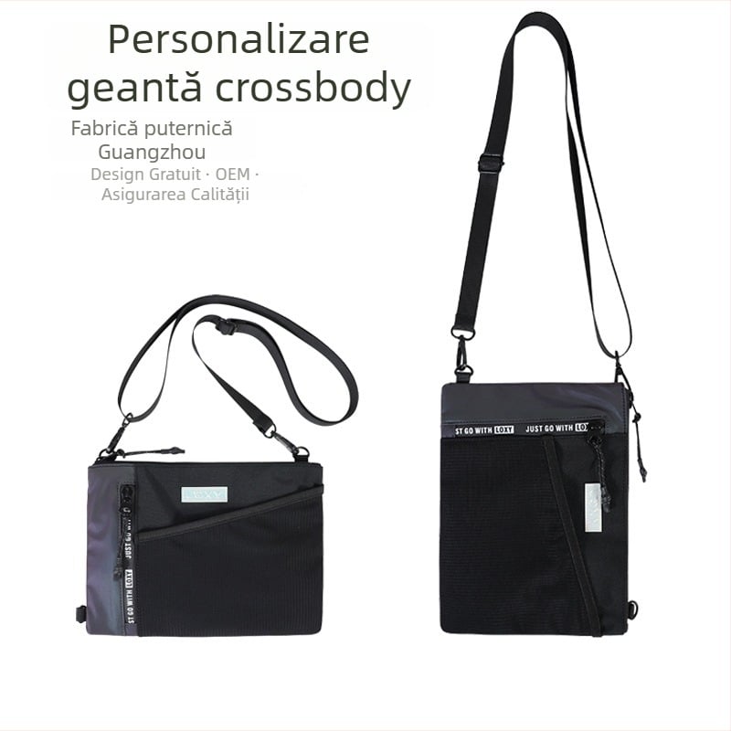 Geantă personalizabilă din nylon ușoară pentru telefon și portofel, pentru activități în aer liber; geantă mică crossbody pentru bicicletă cu lanyard