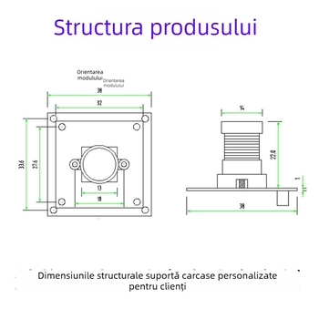 Modul cameră USB 16MP, rezoluție 4K, captură de documente de înaltă definiție și detecție a pielii.