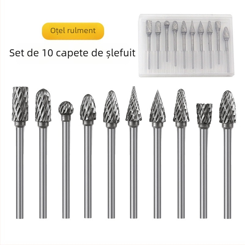 Cap de șlefuire rotativ pentru sculptură în lemn — unealtă pentru sculptură în lemn, freză, cuțit de sculptură pe rădăni, cap de sudură cu două caneluri și două modele de șlefuire