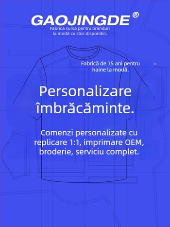 Tricou bărbați cu mânece scurte, personalizare OEM, imprimare logo și broderie, pentru uniforme de grup în loturi mici, conform desenelor și mostrelor