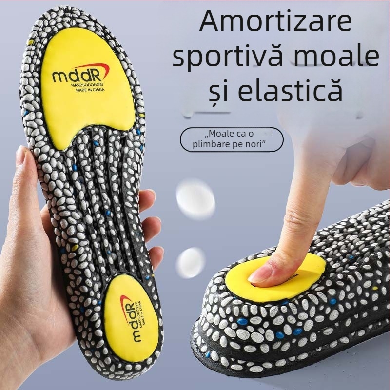 PU talpă sport pentru alergare, baschet, badminton și purtare casuală — antibacteriană, 3A, deodorantă, respirabilă, absorbantă de transpirație, absorbție ridicată a șocurilor