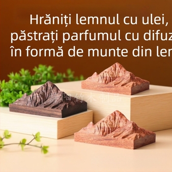Difuzor de aromă din agarwood, cu design vârf de munte, din lemn