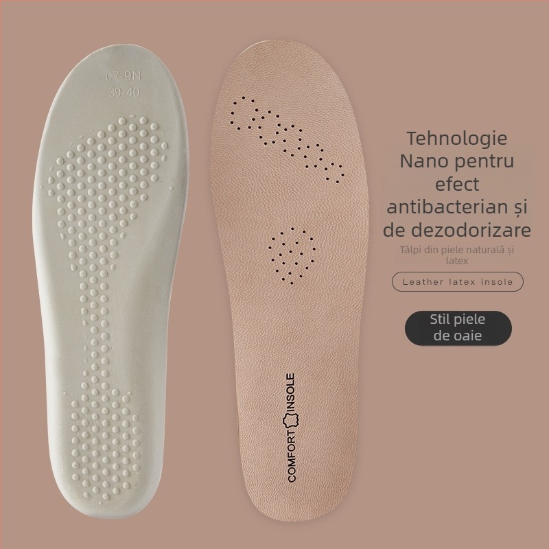 Talpă din piele pentru adidași și pantofi casual, cu amortizare, căptușită, ușor înălțată, unisex