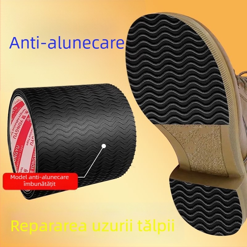 Bandă autoadezivă antiderapantă pentru talpă din cauciuc – plăcuță antiderapantă pentru tocuri înalte și pantofi din piele