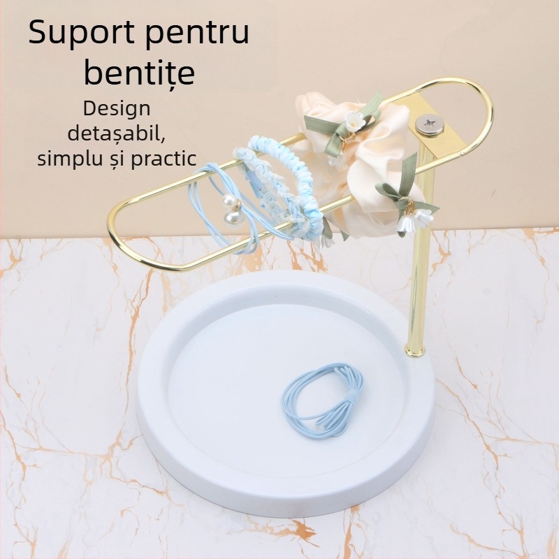 Raft metalic de birou pentru bijuterii: benzi pentru păr, bentițe, brățări și ceasuri – suport de expunere în stil coreean
