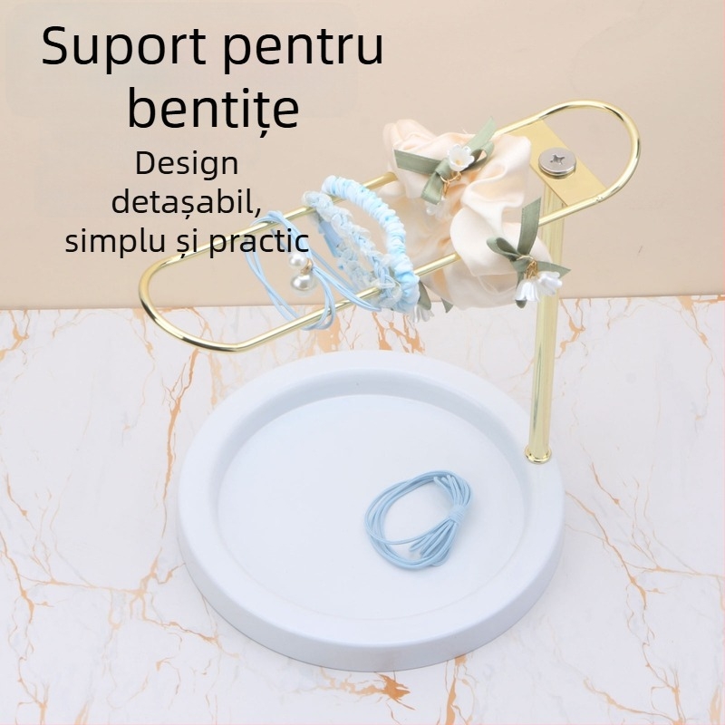 Raft metalic de birou pentru bijuterii: benzi pentru păr, bentițe, brățări și ceasuri – suport de expunere în stil coreean