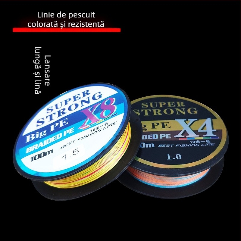 Linie de pescuit PE pentru undițe de mare, rezistență înaltă