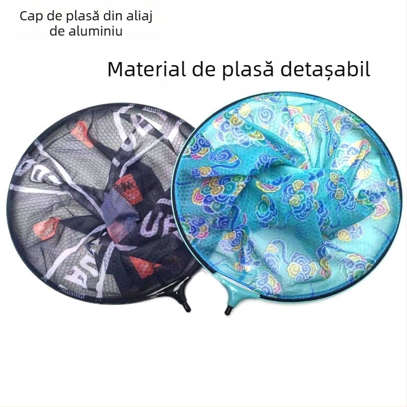 Capă de plasă de pescuit din aliaj de aluminiu-magneziu, plasă fină, ușoară și rigidă, echipament de pescuit detașabil