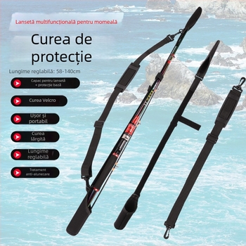 Bandă elastică pentru undiță cu husă de protecție, portabilă