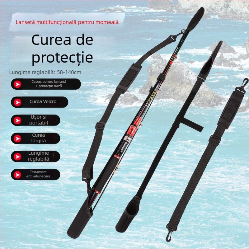 Bandă elastică pentru undiță cu husă de protecție, portabilă