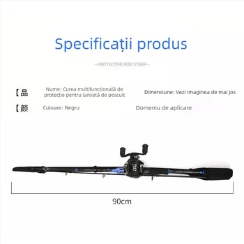 Husă protectoare pentru undițe de pescuit cu curea de depozitare