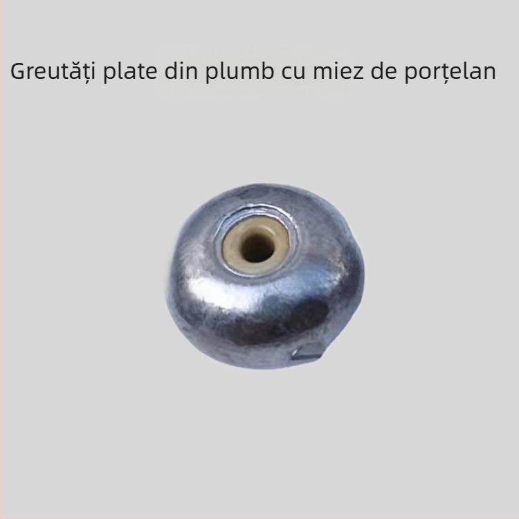 Plumb ceramic în formă de măslină cu orificiu pentru firul de pescuit