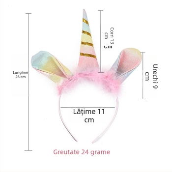 Bentițe unicorn Halloween pentru copii și adulți, accesorii pentru cap și recuzită de scenă