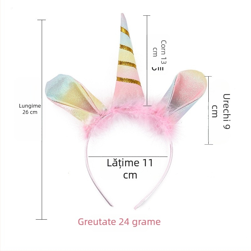 Bentițe unicorn Halloween pentru copii și adulți, accesorii pentru cap și recuzită de scenă