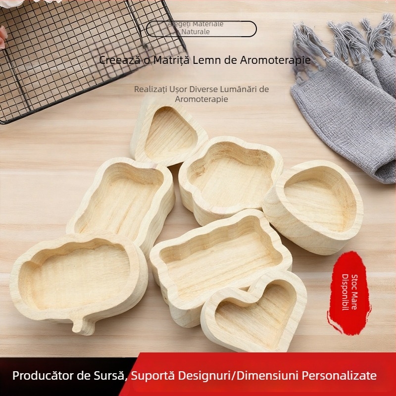 Forme personalizate din lemn de paulownia pentru aromaterapie, tavă DIY de depozitare și ornament decorativ din lemn