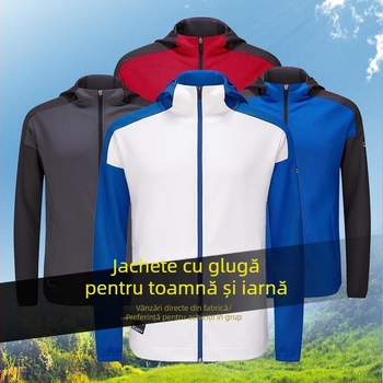 FeelTime jachetă de antrenament cu glugă pentru toamnă-iarna, uscare rapidă, pentru baschet și fotbal