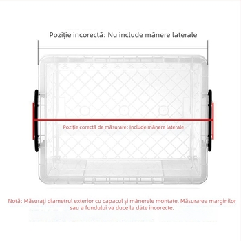 Cutie de pescuit pentru mașină, portbagaj transparent, capacitate mare, plastic întărit, acvariu pentru acvacultură și găleată cu pești vii