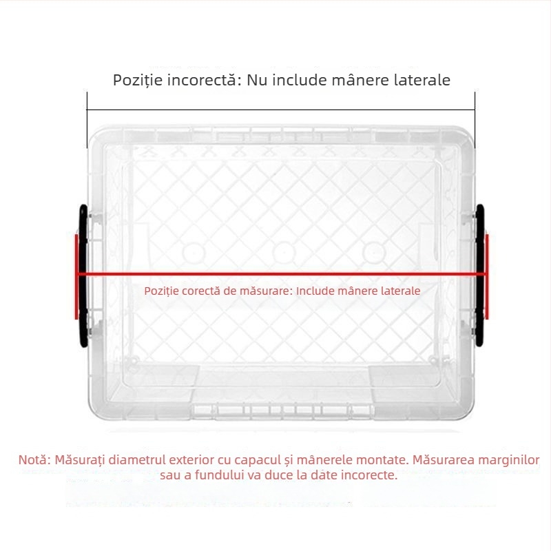 Cutie de pescuit pentru mașină, portbagaj transparent, capacitate mare, plastic întărit, acvariu pentru acvacultură și găleată cu pești vii