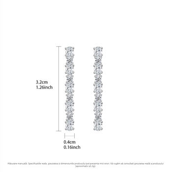 Jinse cercei lungi cu ciucuri din zircon – lux ușor, minimalist și versatil pentru femei