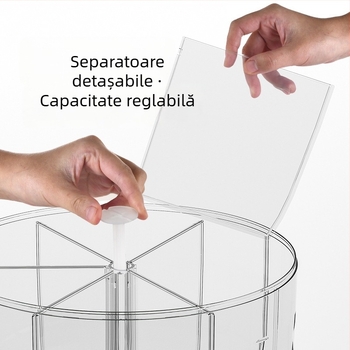 Cutie de depozitare pentru cereale cu separator rotativ, sigilată, din plastic alimentar, 9–10 L, design modern bucătărie