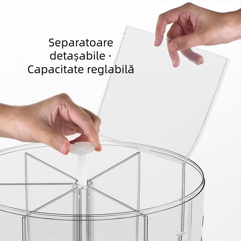 Cutie de depozitare pentru cereale cu separator rotativ, sigilată, din plastic alimentar, 9–10 L, design modern bucătărie