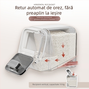 Camellia Recipient de depozitare pentru bucătărie — cutie mare sigilată pentru orez, făină și cereale, de calitate alimentară, rezistentă la umezeală și insecte