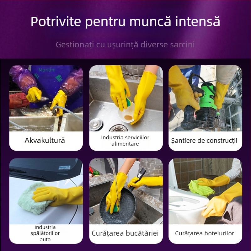 Crafter mănuși de casă impermeabile din latex, pentru bucătărie, curățenie și spălare
